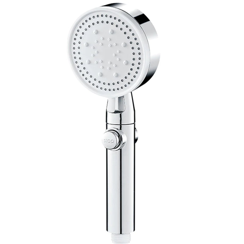 Shower Head Water Saving Black 5 Mode Adjustable High Pressure Shower One-Key Stop Water Massage Eco Shower Bathroom Accessories